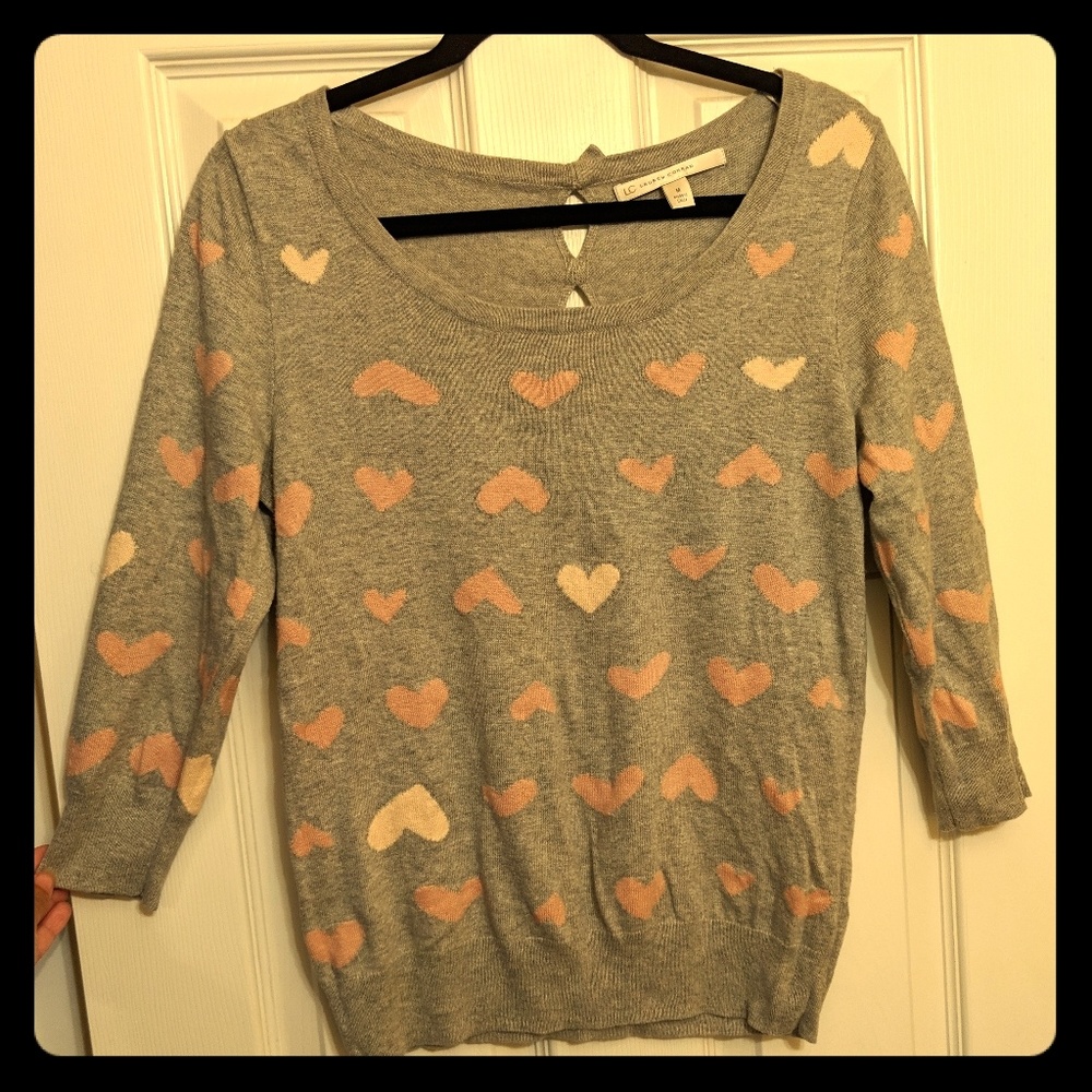 Cute Heart Detail Lauren Conrad Sweater
